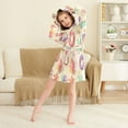 thumbnail image 3 of FORMRS Niños Bathrobe Unisex Hooded Robe Soft Plush Pajamas Sleepwear, Size 7-9T, Beach Toys Pattern, 3 of 7