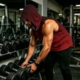 thumbnail image 4 of BRANROY Men's Athletic Tank Tops - Hooded Sleeveless Gym Tees, Breathable Muscle Fit Shirts for Summer Bodybuilding Training,Black L, 4 of 7