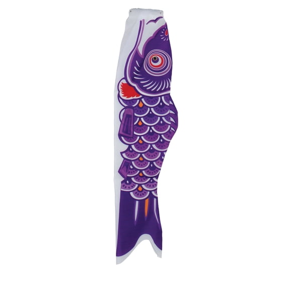 In the Breeze 4787 — Koi Fish Windsock, 36-Inch, Purple — Bright Koinobori Decoration