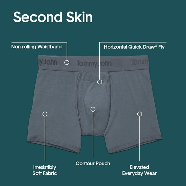 Tommy John Second Skin Underwear Trunk Modal Fabric Titanium Waistband Size  XL