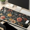 thumbnail image 6 of Floral Mouse Mat Vintage Aesthetic Flower Plant Black Extended Mouse Pad Large Gaming Mousepad Wildflower Mousepad Laptop Computer Keyboard Mat Cute Desk Mat for Desktop Office Supplies 35.4"x15.7", 6 of 7