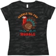 thumbnail image 3 of Inktastic Gobble Wobble Turkey Women's T-Shirt, 3 of 5