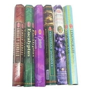 HEM assorted best sellers incense sticks pack of Sticks, Fragrance - Lemongrass, Lavender, Egyptian Jasmine, Ambar Sandalo, Eucalyptus