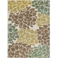 thumbnail image 3 of Transitional 8x10 Area Rug (7'10'' x 10'3'') Floral Ivory, Seafoam Living Room Easy to Clean, 3 of 8