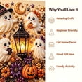 thumbnail image 3 of Halloween Ghost Pearl Art DIY Kit, Spooky Cute Diamond Painting Crafts for Adults, Fall Home Decor Wall Art Painting Kit, 3 of 13