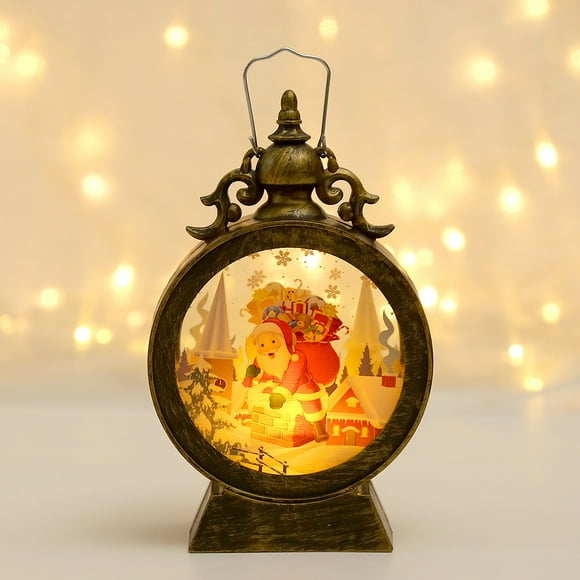 2023 Christmas Decoration Santa Snowman LED Wind Lantern Tree Ornament New Year Gifts Tabletop Home Decoration Christmas Wind Lamp