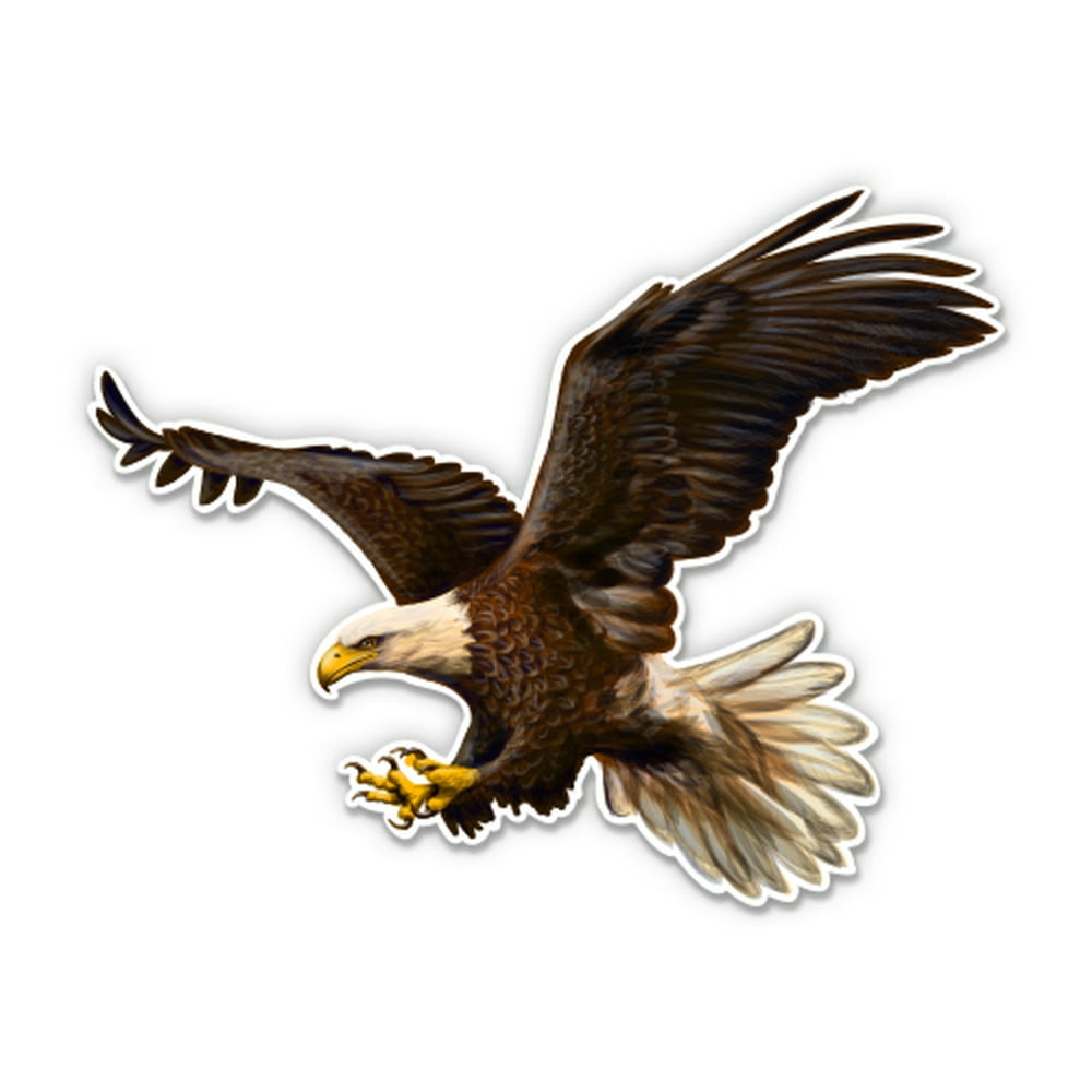 Bald Eagle 12" Vinyl Sticker Waterproof Decal