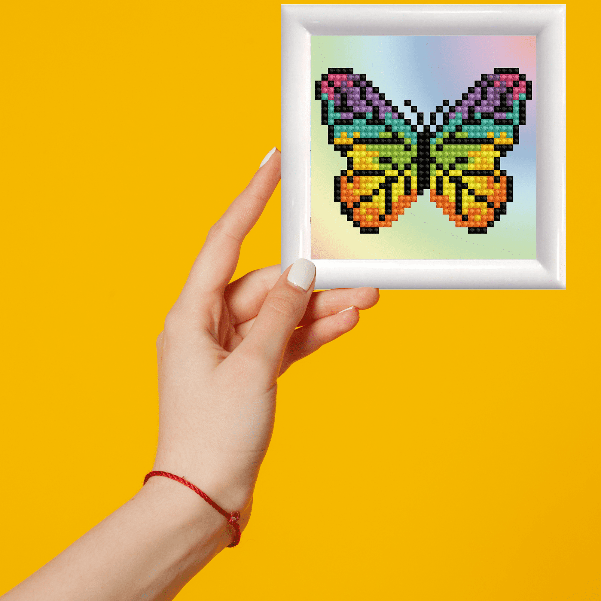 Diamond Dotz Rainbow Butterfly Nature Diamond Painting Kits for Adults - Diamond Art Kits a Relaxing Creative Craft Kit with Dotz Gems 4"x4"