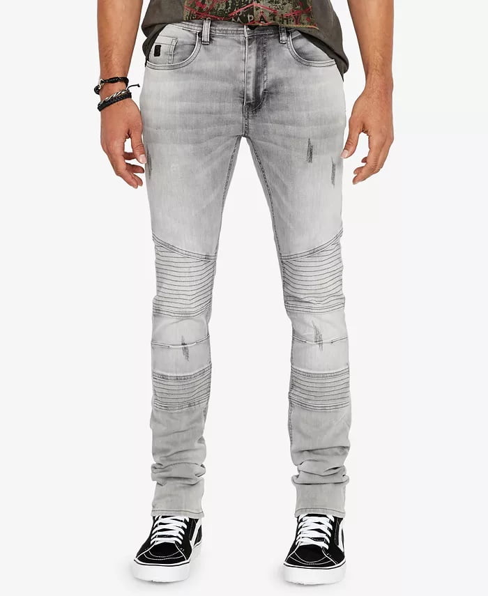Buffalo David Bitton Jeans Men's Max-X Skinny Stretch Denim Aged Denim Wash Q074