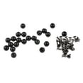 thumbnail image 1 of AMLESO 10 Pieces Round Rivets Pearl Rivets Decorative Rivets Decorative Rivets Clothing gloss black, 1 of 8