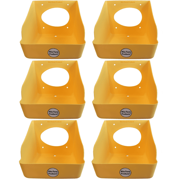 6 PACK RITE FARM PRODUCTS WASHABLE POLY EGG NESTING BOX CHICKEN LAYING COOP NEST