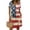 Blue, variant on Women's 4th of July 250th Anniversary Floral Print Dress Short Sleeve Button Neck Casual Crew Neckline Independence Day Patriotic USA Flag Summer Everyday Wear Relaxed Fit Dress Blue L