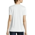 thumbnail image 3 of Hanes T-Shirt Col en V Cool DRI pour Femmes, TG, Blanc, 3 of 5
