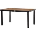 thumbnail image 1 of Natural Aluminum Outdoor Dining Table for 6 | Patio Rectangular Table - 55" x 35.5" | Durable Metal Table for Deck, Porch & Garden Entertaining, 1 of 7