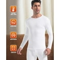 thumbnail image 5 of CL convallaria Thermal Underwear for Men, Ultra Soft Long Johns Fleece Lined Base Layer Cold Weather Top and Bottom Set, 5 of 7
