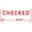 Red, variant on Printtoo Checked By Date Self Inking Rubber Stamp Pre-Inked Office Stamp- Home Office Business Stationery, 47 x 20 mm Black