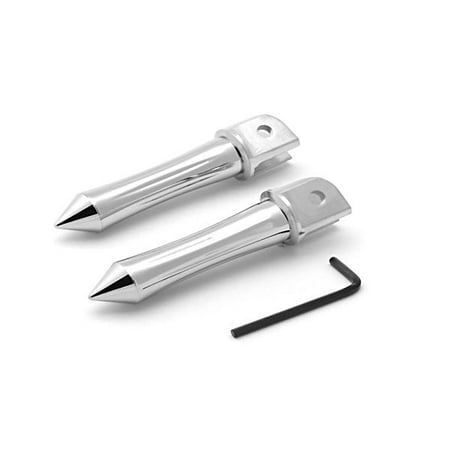 Left Front Footpeg Mount (Krator Ducati 851-888 (89-93), Ducati 900SS (91-97), Ducati M900 (95-98) FRONT PEGS Foot Pegs SPIKE Chrome Billet Aluminum Foot Pegs (Left & Right Sides))