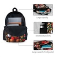 thumbnail image 3 of Lsque Mario Pattern Adult Backpack – Durable & Lightweight PU Canvas Storage Bag , 15” Laptop Compartment, and Multiple Pockets, 3 of 7