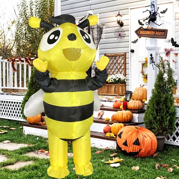 Bemuiz Bumble Bee Inflatable Costume for Adults, Funny Outdoor Fancy Dress Cosplay Outfit