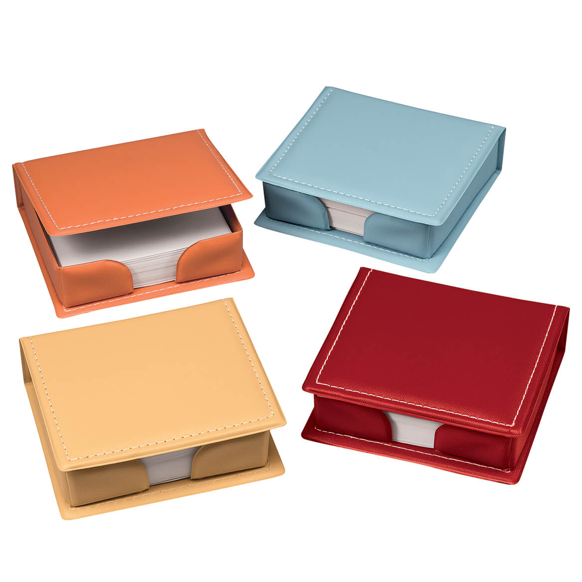 Colorful Memo Boxes, Set of 4 with 200 Memo Note Sheets