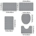 thumbnail image 3 of Memory Foam Bathroom Rugs Set 5 Pieces, Soft Non Slip Bathroom Mats Set, Extra Thick Bath Mats for Bathroom, Machine Washable Bath Rugs for Tub, Toilet and Floor, 3 of 8