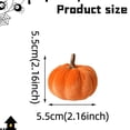 thumbnail image 2 of Small Faux Harvest Velvet Pumpkins, Fabric Pumpkin Decor 1 Pc Artificial Velvet Fall Thanksgiving Table Centerpiece Decor, 2.16 inch, 2 of 4