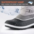 thumbnail image 5 of Bocca Women's Waterproof Snow Boots White Warm Winter Insulated Boots 8M, 5 of 6