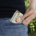 thumbnail image 2 of Watercolor Summer Popsicle Pattern Satin Chrome Plated Metal Money Clip, 2 of 3