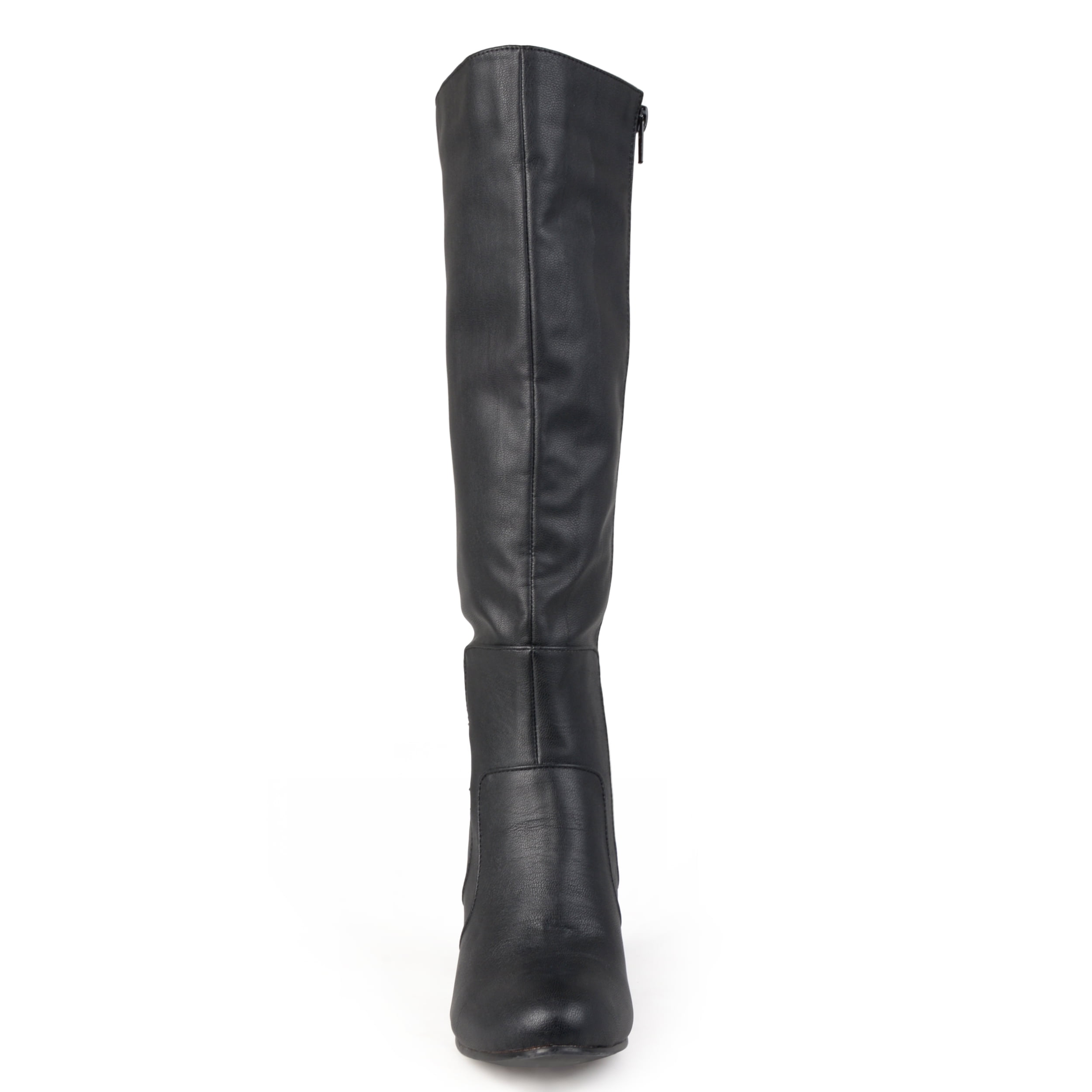 Journee Collection Women's Wide Calf Stacked Heel Knee High Boots