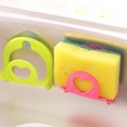 thumbnail image 3 of Soporte de esponja para fregadero de cocina, estantes de cocina, organizador de baño de lavado, soporte de esponja para escurridor de platos de jabón líquido, cesta para platos, color verde 9, fregad TUNC Sencillez, 3 of 5