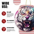 thumbnail image 3 of White Tiger Roaring With Colorful Paint Splashes Around Its Mouth - Christmas Ornament Xmas Keepsake Ceramic Ornaments Holiday Decorations for Tree Christmas Gift Ideas 2.95in, 3 of 5