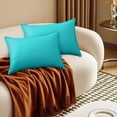 thumbnail image 4 of Outdoor Pillows Cover Set of 2, 12"x20" Outdoor Waterproof Decorative Rectangle Throw Pillow Cover for Patio Garden, Blue-A, 1 Pack, 4 of 9