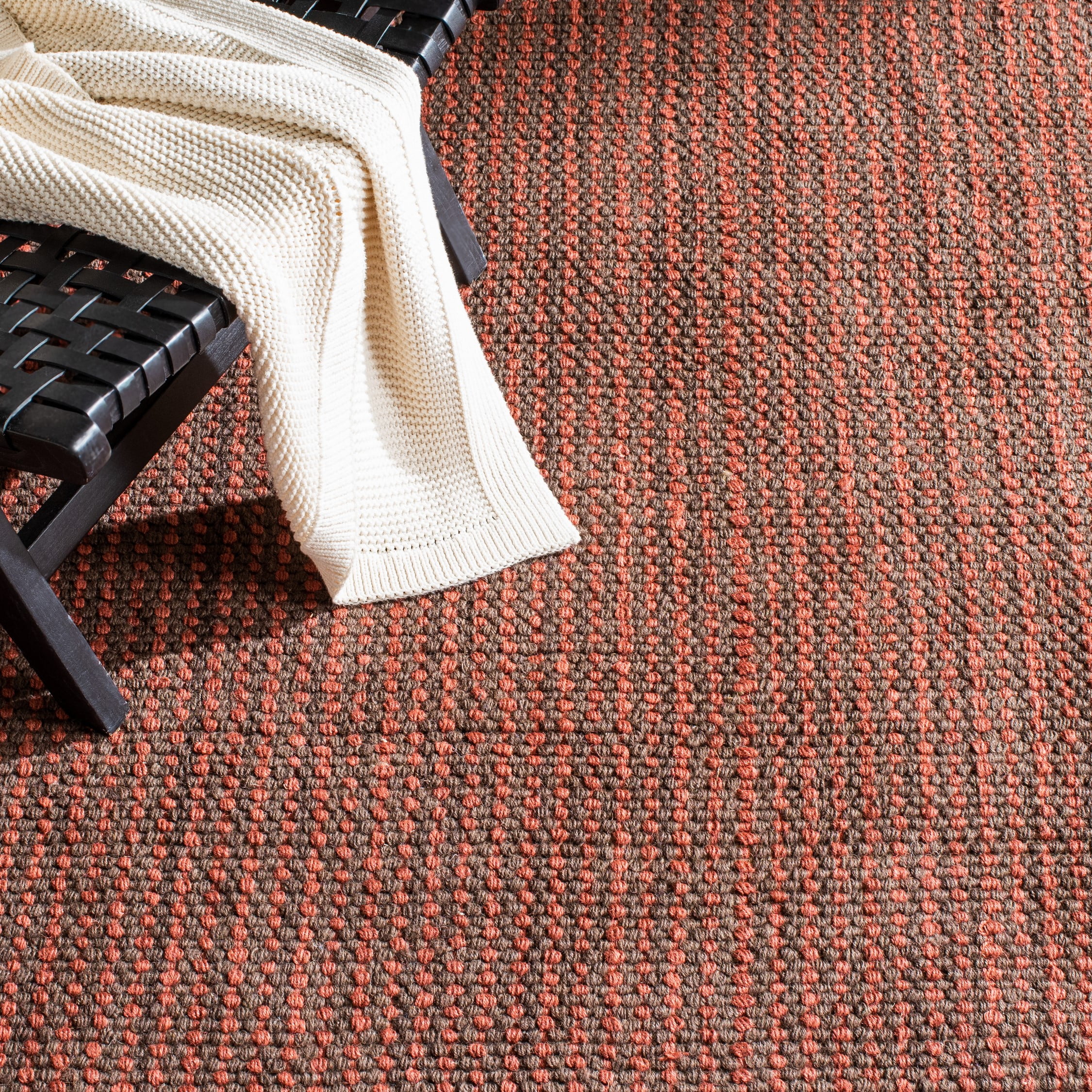 SAFAVIEH Natural Fiber Kathleen Border Jute Area Rug, Brown/Rust, 3' x 5'