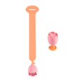 thumbnail image 4 of Floral Toilet Cover Lifter Lifting Device Portable Toilet Seat Handle Lifter for Orange Set, 4 of 8