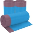 thumbnail image 1 of 3 rollos con pequeñas bolsas de basura, 4 galones grueso con pequeñas bolsas de basura, adecuadas para diferentes contenedores de basura, 60 (azul), 1 of 5