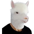 thumbnail image 3 of ZHAOCHENG Fiesta de disfraces de Halloween Máscara de cabeza de animal de látex Alpaca Llama Disfraz, 3 of 5
