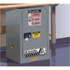 Justrite Sure-Grip EX Galvanized Steel 1 Door Self Close Flammable Compac Safety Storage Cabinet, 12 Gallon Capacity, Width x 35" Height x 18" Depth, 1 Adjustable Shelfs, Gray Grey