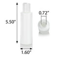 thumbnail image 2 of 4 oz / 120 ml White Plastic HDPE Refillable Cylinder Squeeze Bottle with White Disc Cap, 2 of 6