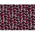 thumbnail image 2 of Zelouf Polyester Ponte Print  , Sewing, DIY, Crafts Fabric by the Yard, 931 Blk/scarlet, 20 Yard, 2 of 2