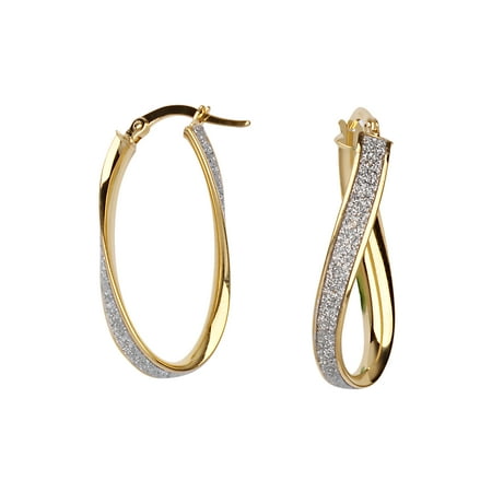 Gold Metal Glitter - SML TWIST 4MMM 1 ROW GLITTER LIGHTZ HOOP
