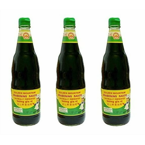 NineChef Bundle - Golden Mountain Seasoning Sauce 20 Ounce (Pack of 3)   1 NineChef Brand Long Handle Spoon