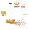 thumbnail image 4 of Miumaeov 3 Lights Woven Nest Shape Chandelier Creative Adjustable Hanging Ceiling Light Fixture for Entryway Kitchen Living Room, 4 of 16