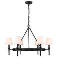 thumbnail image 3 of Golden Lighting Edinburgh 6 Light Chandelier in Matte Black with Modern White, 3 of 6