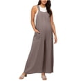 thumbnail image 3 of Meichang Women's Maternity Wide Leg Jumpsuit Sleeveless Casual Pregnancy Overalls Romper with Pockets, 3 of 8