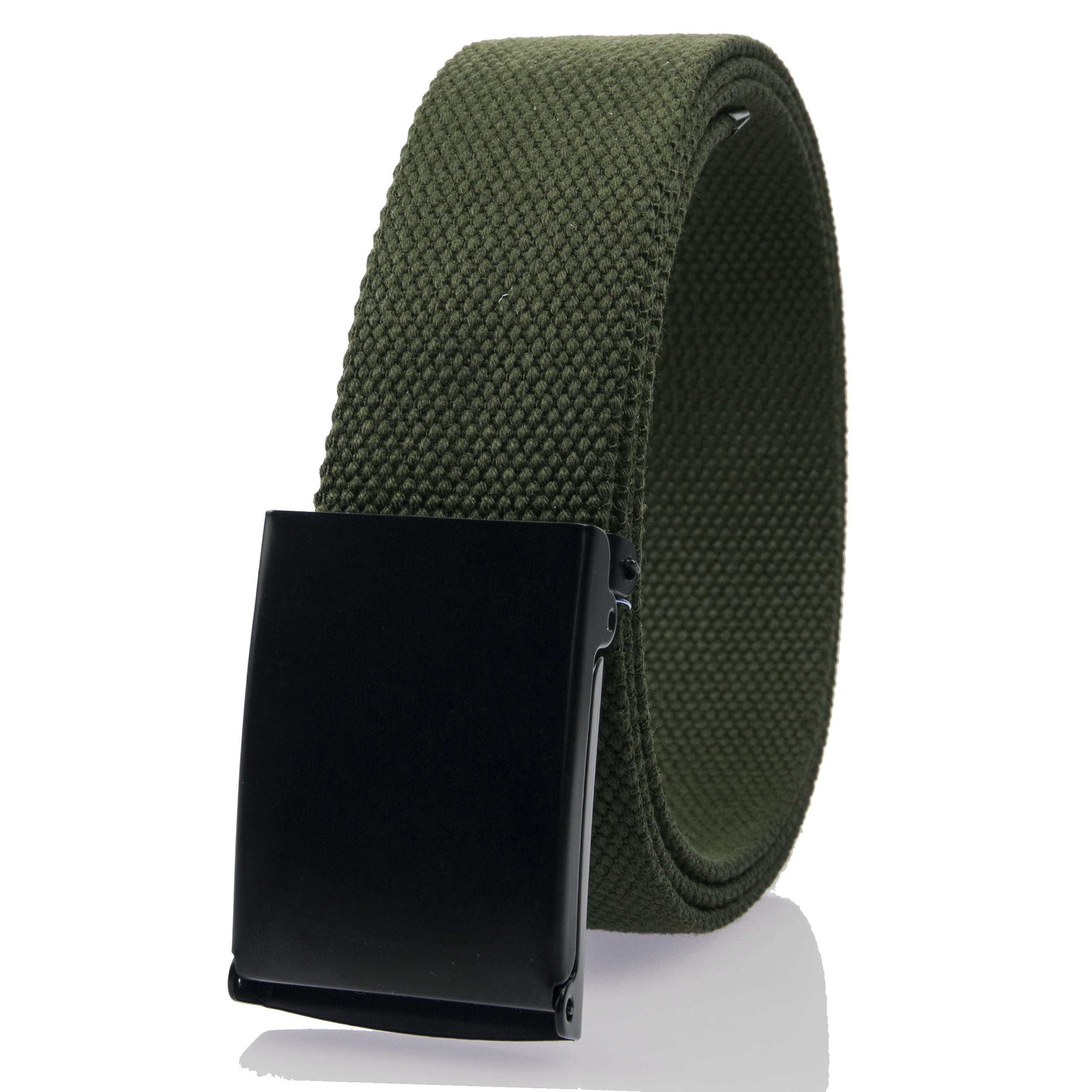 Gelante Fully Adjustable Canvas Web Belt with Black Flip Top Buckle 50''  Long at  Men's Clothing store