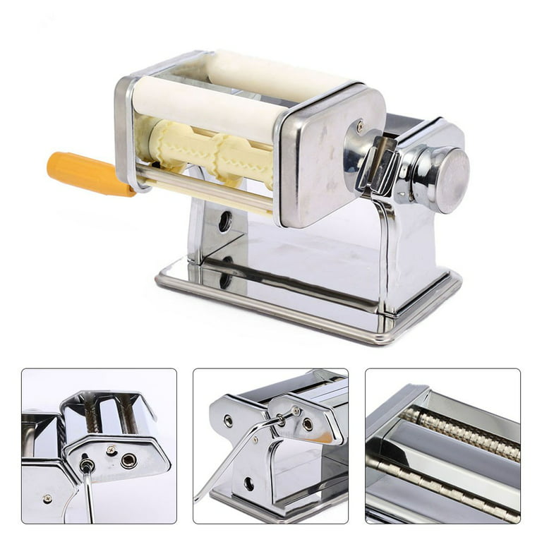 New Stock Stainless Steel Manual Pasta Maker Roller Noodle Making Machine  with Hand Crank and Instructions (Silver) - AliExpress