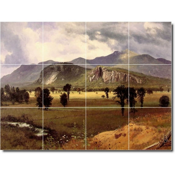 Ceramic Tile Mural-Albert Bierstadt Landscapes Painting 50. 17" w x 12.75" h using (12) 4.25 x 4.25 ceramic tiles
