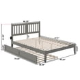 thumbnail image 7 of AFI Tahoe 14" Queen Wood Platform Bed Frame with Twin-XL Trundle, Grey, 7 of 7