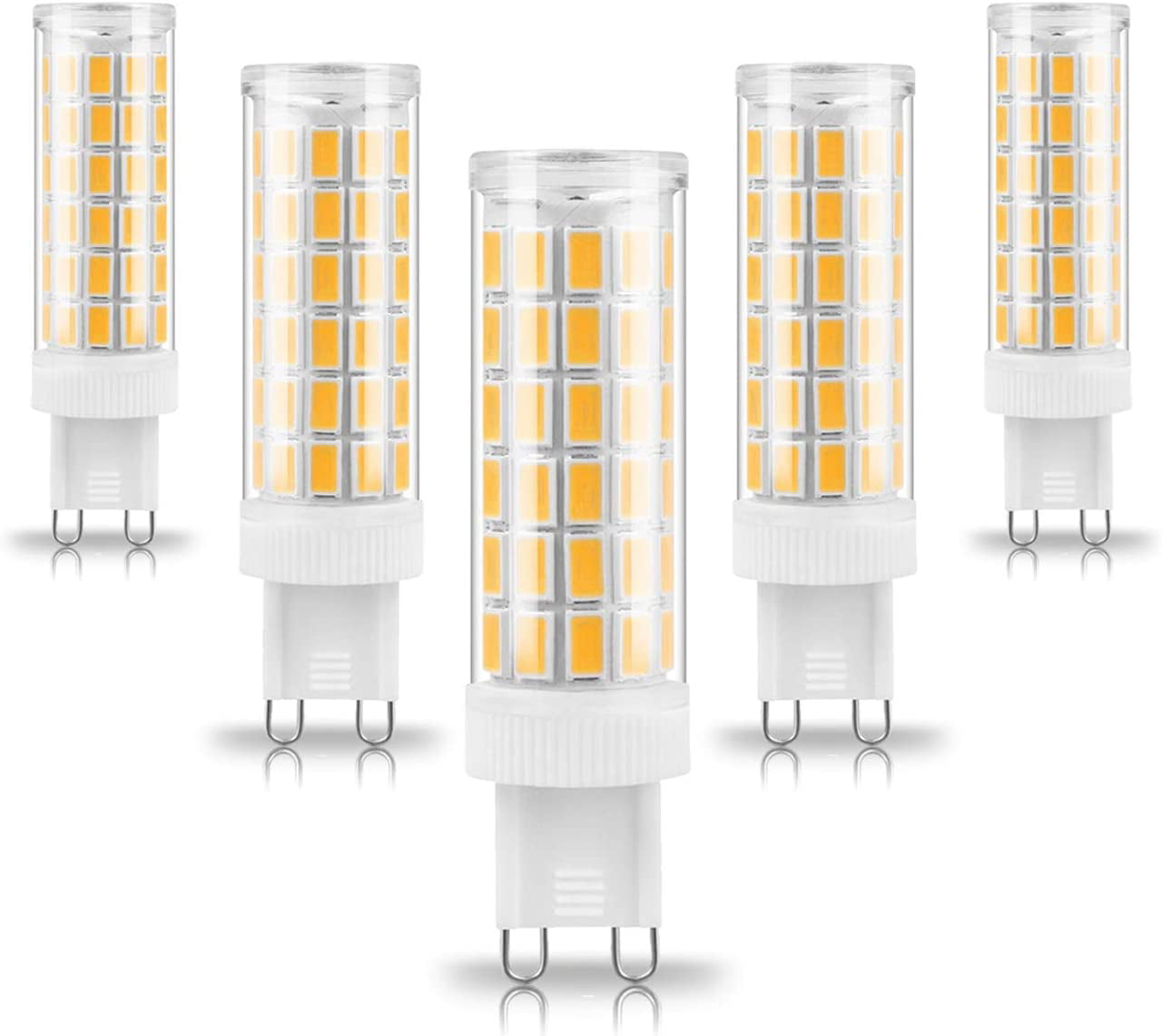 G9 Led Bulbs 80W 100W T4 Clear Halogen Equivalent,1000lm,3000K Soft Warm White,AC120V G9 8W Bi-pin LED Corn Light Bulb for Chandelier Wall Ceiling Floor Ligting,Non-Flicker,5Pack - Walmart.com