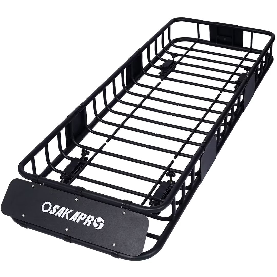 64" Steel Rooftop Cargo Carrier Basket, Motoring Roof Rack with Rack